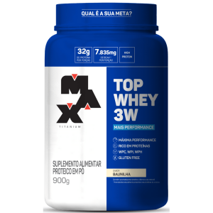 MAX TITANIUM Protein Pulver Top Whey 3W + Performance 900g